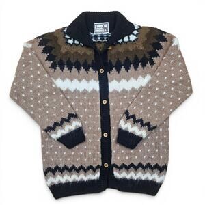 THE ALPACA CONNECTION Cardigan Sweater Women's M VTG Y2K Boho Indie Grandma Peru